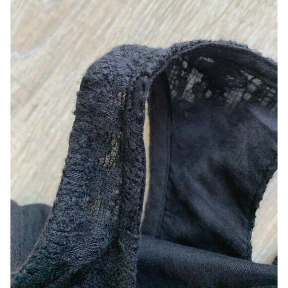 New Volcom Lace Accent Shift Dress Cotton Gauze Black Size XS - Picture 8 of 16